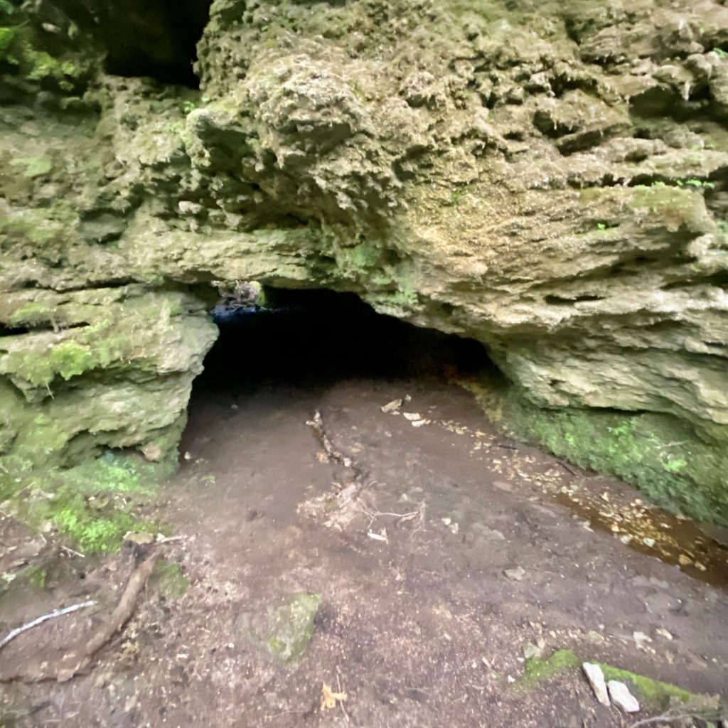 Limestone cave entrance