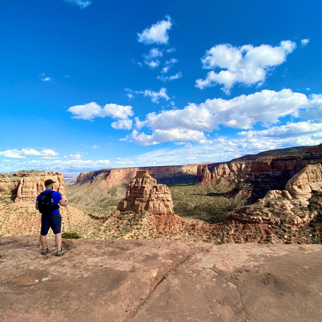 Hiker Gazing on Colorado National Monument