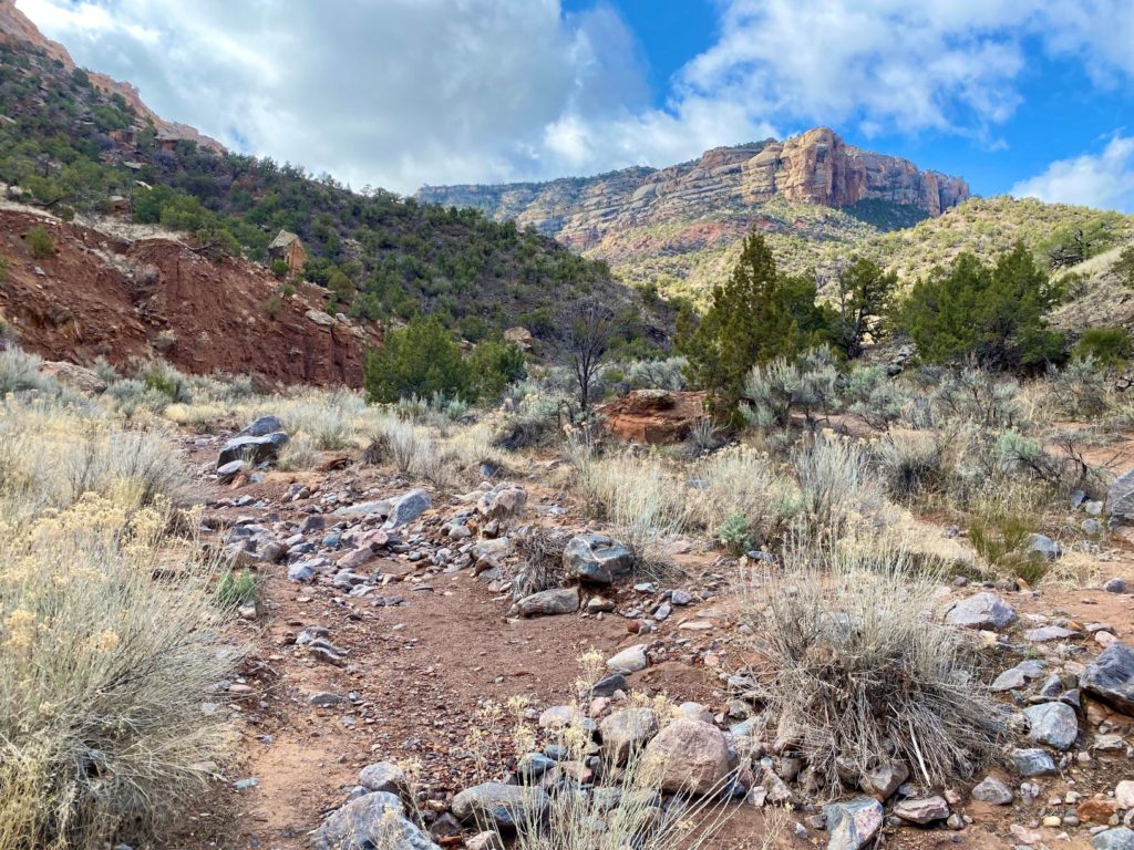 Hiking No Thoroughfare Trail Creek Bed