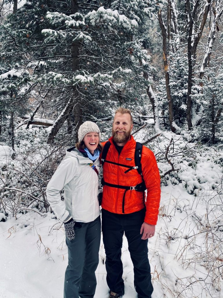 Hike in Winter clothing
